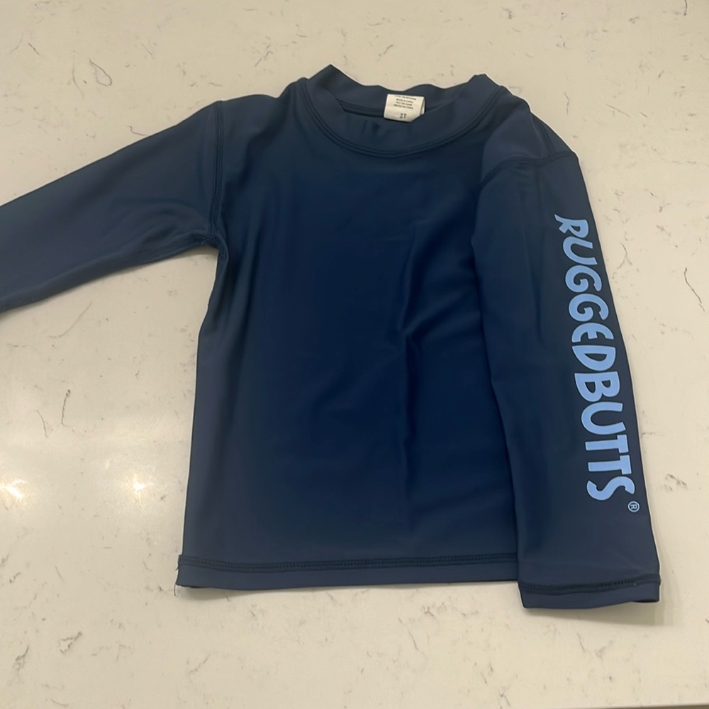 Rugged Butts 2T dark blue rash guard
